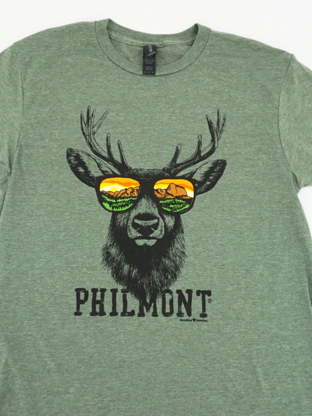 Scouting America Philmont Shirt Green Size Medium Hiking Camping Shirt Deer